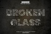 Free PSD | Broken glass text effect