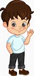 Cartoon happy little boy waving hand 5113046 Vector Art at Vecteezy