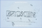 Broken glass text effect psd | Premium PSD Add-on - rawpixel