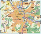 Karte von Basel (Stadt in Schweiz) | Welt-Atlas.de