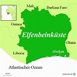 StepMap - Elfenbeinküste - Landkarte für Deutschland