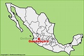Guadalajara location on the Mexico map - Ontheworldmap.com