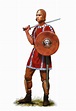 An Iberian Caetratii soldier with his typical Caetra shield, the origin ...