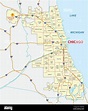 Mapa de chicago illinois fotografías e imágenes de alta resolución - Alamy