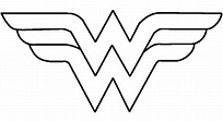 Coloring wonder woman logo picture