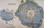 Tenochtitlan (Mexico), map printed in 1524 in Nuremberg : r/papertowns