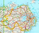 Northern Ireland road map - Ontheworldmap.com
