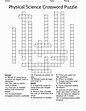 Physical Science Crossword Puzzle - WordMint