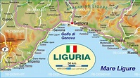 Map of Liguria (State / Section in Italy) | Welt-Atlas.de