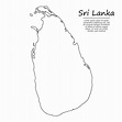Premium Vector | Simple outline map of sri lanka, in sketch line style