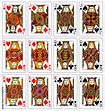 jacks queens kings playing cards 62x90 mm Stock Illustration | Adobe Stock