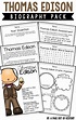 Thomas Edison Biography Pack (Famous Inventors) - A Page Out of History ...