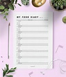 Food Diary / Food tracker / Diet diary / Food journal / Food | Etsy