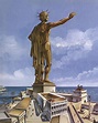 The Colossus Of Rhodes Colour Litho Photograph by English School