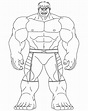 Hulk para colorear 🥇 ¡Dibujos para imprimir y pintar!