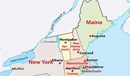 Mapa de Vermont - EUA Destinos