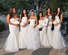 Kim posed with her bridesmaids: sisters Khloé and Kourtney Kardashian ...