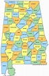 Cities Map of Alabama