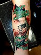 Joker Heath Ledger Dark Knight DC Comics Tattoo by Steve Rieck from Las ...