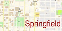 Springfield Illinois Map Vector Exact City Plan detailed Street Map ...