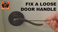 How to Fix a Loose Door Handle - YouTube