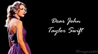 Taylor Swift - Dear John (Lyrics) - YouTube