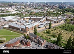 Foto aérea de la ciudad de Armley en Leeds West Yorkshire en el Reino ...