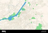 Riverside California druckbare Karte Auszug. Dieser Vektor Stadtplan ...