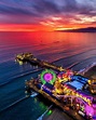 The beautiful Santa Monica Pier at sunset. : pics Pier Santa Monica ...