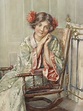 Antiques Atlas - Florence Gill B.1870 Watercolour Pretty Young Lady