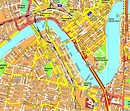 Brisbane street map - Carte des rues de la ville de Brisbane (Australie)