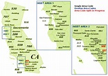 Find California Area Codes by Map