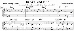 In Walked Bud Jazz Script? Buy the Kenny Barron transcription here!