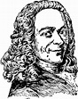 Voltaire Francois Marie Abouetvintage Ilustración Ilustración Negro ...