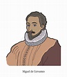 Miguel de Cervantes ilustración del vector. Ilustración de medieval ...