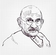 Mahatma Gandhi ilustración del vector. Ilustración de martir - 37764259