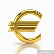 Póster Símbolo del euro de oro sobre fondo blanco - PIXERS.ES