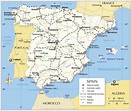 Spain map - Map showing Spain (Southern Europe - Europe)