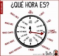 What time is it? : ¿qué hora es? | Telling time in spanish, Time in ...