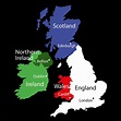 British Isles Multicoloured Maps Markings By Thermmark
