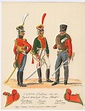 Saxony; Cheveaulegers Prinz Albrecht 1810-1813 L to R Flugel Adjutant ...