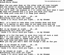 Emmylou Harris song: In My Dreams, lyrics
