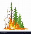 Forest fire poster Royalty Free Vector Image - VectorStock | Fire ...
