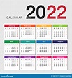 2022 Calendar - Vector Template Graphic Illustration - Argentinian ...