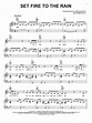 Adele "Set Fire To The Rain" Sheet Music Notes | Download Printable PDF ...
