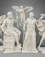 Birth of Athena (detail). Athena and Zeus.Reconstruction of the east ...