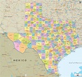 Texas Map With Counties And Highways - State Map