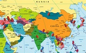 Map Of Far East Asia Countries | Map of Atlantic Ocean Area