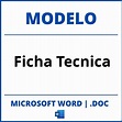 Modelo De Ficha Tecnica En Word