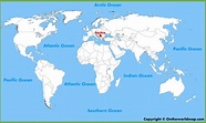 Serbia location on the World Map